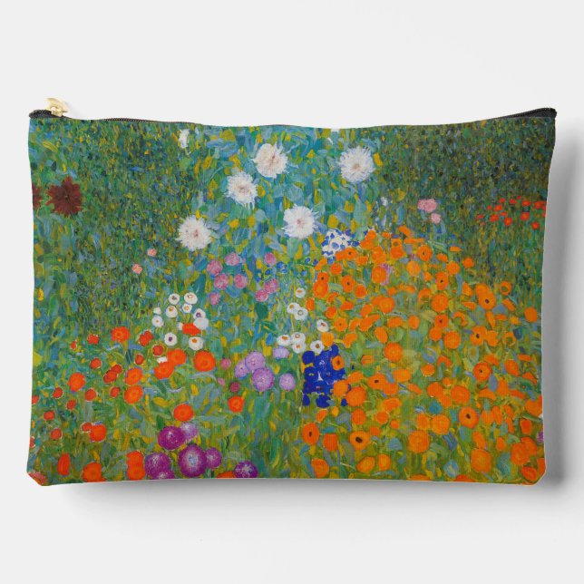 Bolsito Accesorio Grande Gustav Klimt - Jardín de flores (Anverso)
