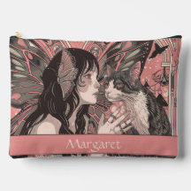 Hadas celestes con gatos de pintura Art Deco Perso
