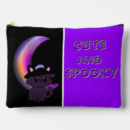 Bolsito Accesorio Grande Halloween Kitty & Crescent Moon Cute Personalizado