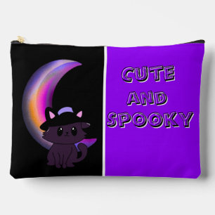 Bolsito Accesorio Grande Halloween Kitty & Crescent Moon Cute Personalizado