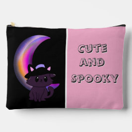 Bolsito Accesorio Grande Halloween Kitty & Crescent Moon Cute Personalizado