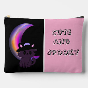 Bolsito Accesorio Grande Halloween Kitty & Crescent Moon Cute Personalizado