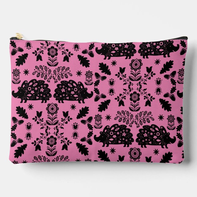 Bolsito Accesorio Grande Hedgehog Folk Art (Anverso)