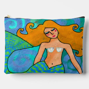 Bolsito Accesorio Grande Hermosa Sirena Resumen Arte