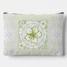 Bolsito Accesorio Grande Hibiscus & lace WHITE