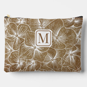 Bolsito Accesorio Grande Hidrangea Blanca Esbozada Rústica de la Vintage bo