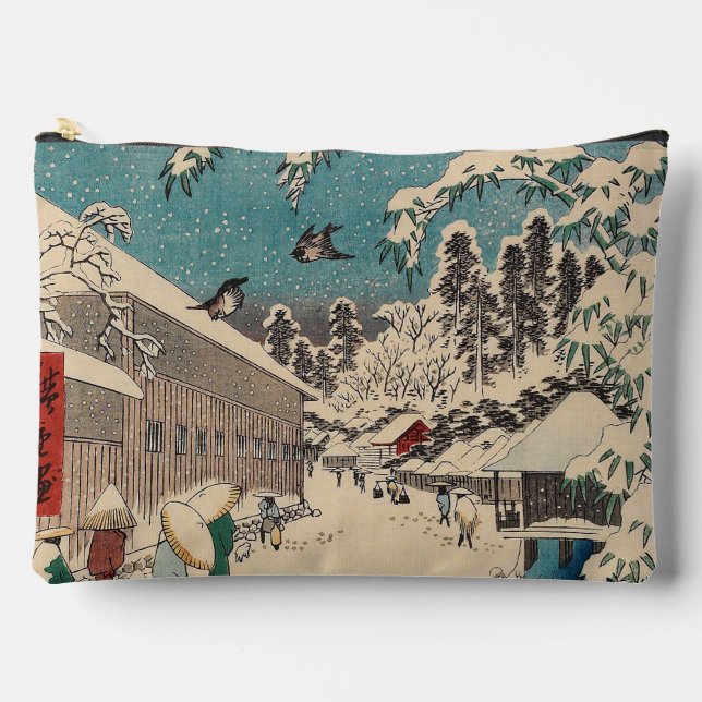Bolsito Accesorio Grande Hiroshige paisaje invernal de japón (Anverso)