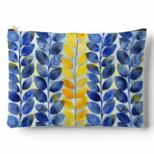 Hojas amarillas y azules