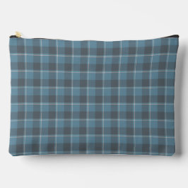 Bolsito Accesorio Grande Hoki Blue and Shuttle Gray Plaid