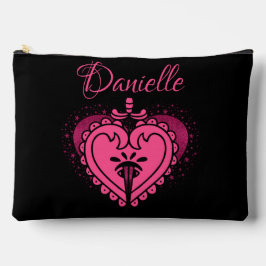 Bolsito Accesorio Grande Hot Pink Heart Fun Girly