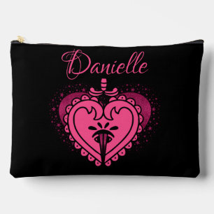 Bolsito Accesorio Grande Hot Pink Heart Fun Girly