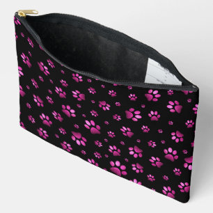 Bolsito Accesorio Grande Huella de patas brillo rosa destello,