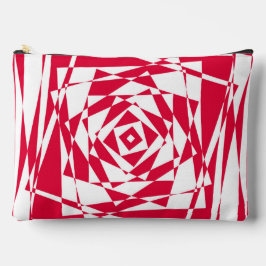 Bolsito Accesorio Grande Ilusión abstracta roja blanca