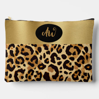 Bolsito Accesorio Grande Impresión de leopardo marrón