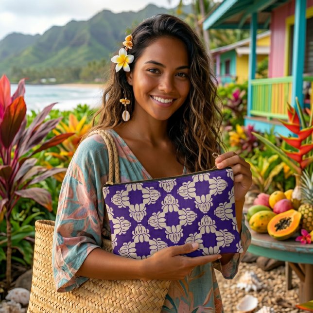 Bolsito Accesorio Grande impresión tropical aloha (crown flower)