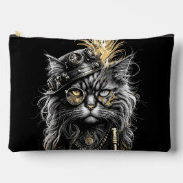 Bolsito Accesorio Grande Impresionante gato steampunk