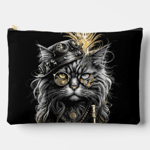 Bolsito Accesorio Grande Impresionante gato steampunk 