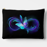 Infinito brillante con mariposa mágica