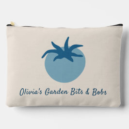 Bolsito Accesorio Grande Jardín de Tomate Azul Polvoriento Minimalista Pers