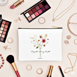 Bolsito Accesorio Grande La alegría del monograma floral minimalista lord