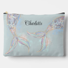 Bolsito Accesorio Grande La cola de la sirena irlandesa turquesa personaliz