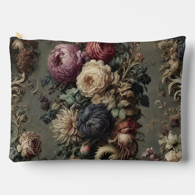 Bolsito Accesorio Grande La vigilia desagradable - Floral gótica (Anverso)