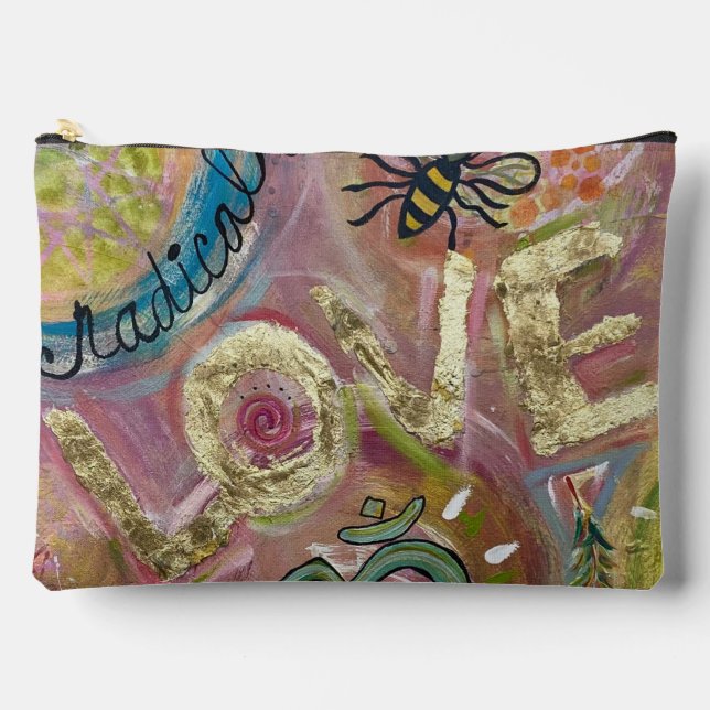 Bolsito Accesorio Grande Large pouch original art LOVE (Anverso)