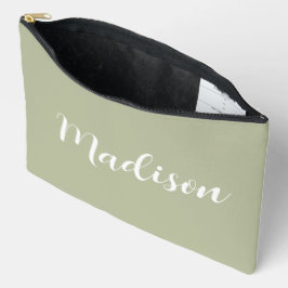 Bolsito Accesorio Grande Laurel Green Bachelorette Nombres Script Moda mode
