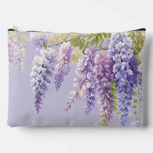 Bolsito Accesorio Grande Lavanda púrpura acuarela glicinia floral lilac