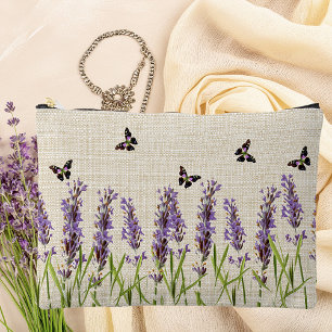 Bolsito Accesorio Grande Lavanda y mariposas