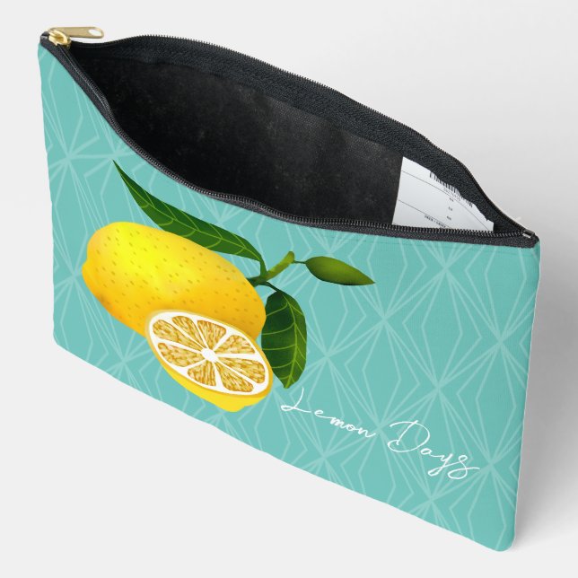 Bolsito Accesorio Grande Lemon Days Verde azulado (Abierto)