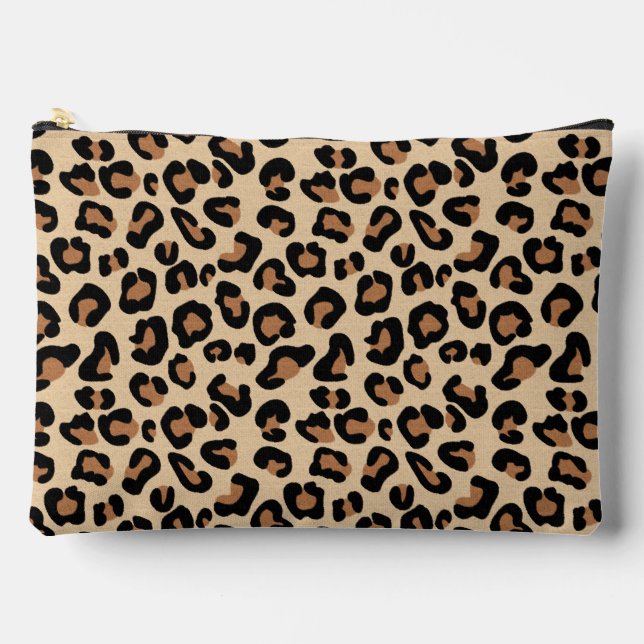 Bolsito Accesorio Grande Leopardo Print, Black, Rust and Tan (Anverso)