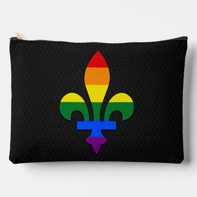 Bolsito Accesorio Grande LGBT pride fleur-de-lis  (Anverso)