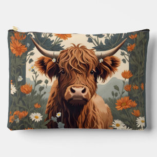 Bolsito Accesorio Grande Linda vaca Highland vintage