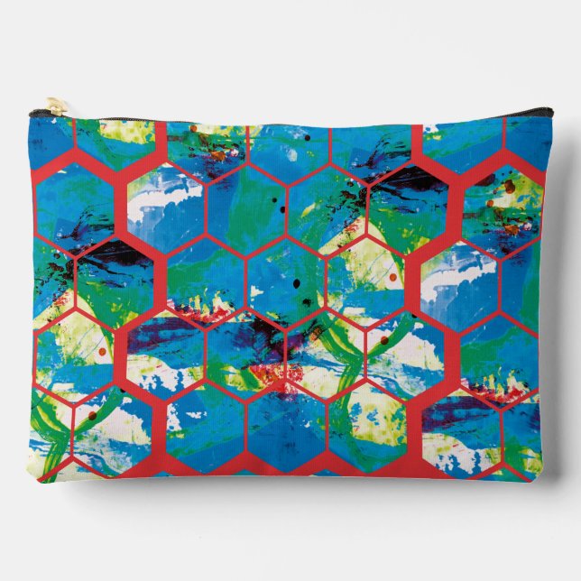 Bolsito Accesorio Grande Líneas rojas. (Anverso)