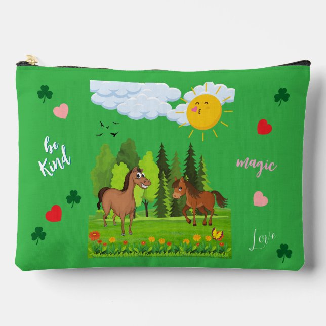 Bolsito Accesorio Grande Little horses design for kids (Anverso)