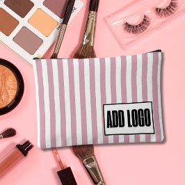 Bolsito Accesorio Grande Logotipo comercial de bandas rosadas polvorientas 