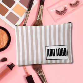 Bolsito Accesorio Grande Logotipo de negocios de las franjas Minimalistas d