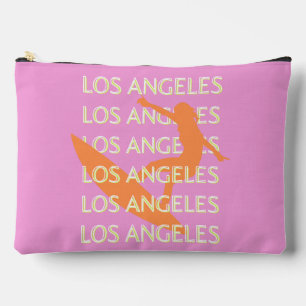 Bolsito Accesorio Grande Los Angeles Travel Art, California, Travel, Pink
