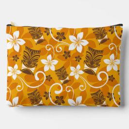 BOLSITO ACCESORIO GRANDE LUAU TIKI PATTERN (NARANJA)
