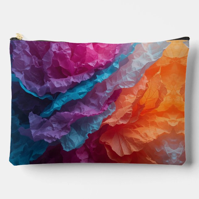 Bolsito Accesorio Grande Luminous Abstract Tissue Paper Layers (Anverso)