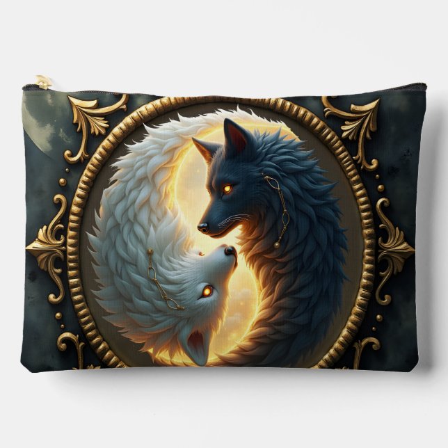 Bolsito Accesorio Grande Lunar Balance – Where Shadows Embrace the Light.  (Anverso)