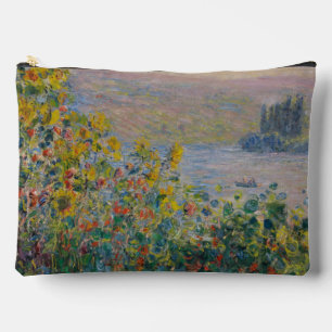 Bolsito Accesorio Grande Macizos de flores en Vétheuil, paisaje impresionis