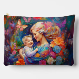 Bolsito Accesorio Grande Madre con pintura colorida de niño bebé
