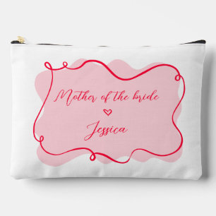 Bolsito Accesorio Grande Madre retro rosa y ondulada del regalo de la novia