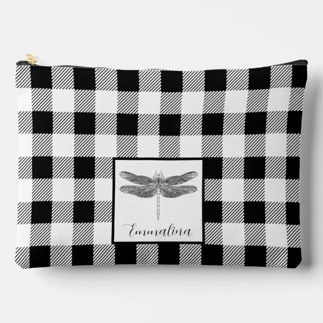 Bolsito Accesorio Grande Magnífica flauta de gingham (Anverso)