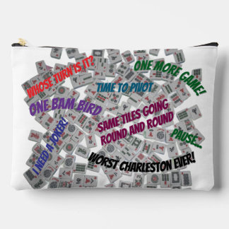 Bolsito Accesorio Grande Mahjong Sayings Tiles Pouch Bag