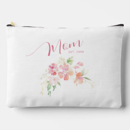 Bolsito Accesorio Grande Mamá estableció la acuarela floral rosa Rubor