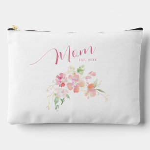 Bolsito Accesorio Grande Mamá Estableció Rosa Floral Acuarela