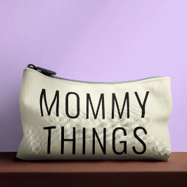 Bolsito Accesorio Grande Mami Things Essentials Black Script Neutral
